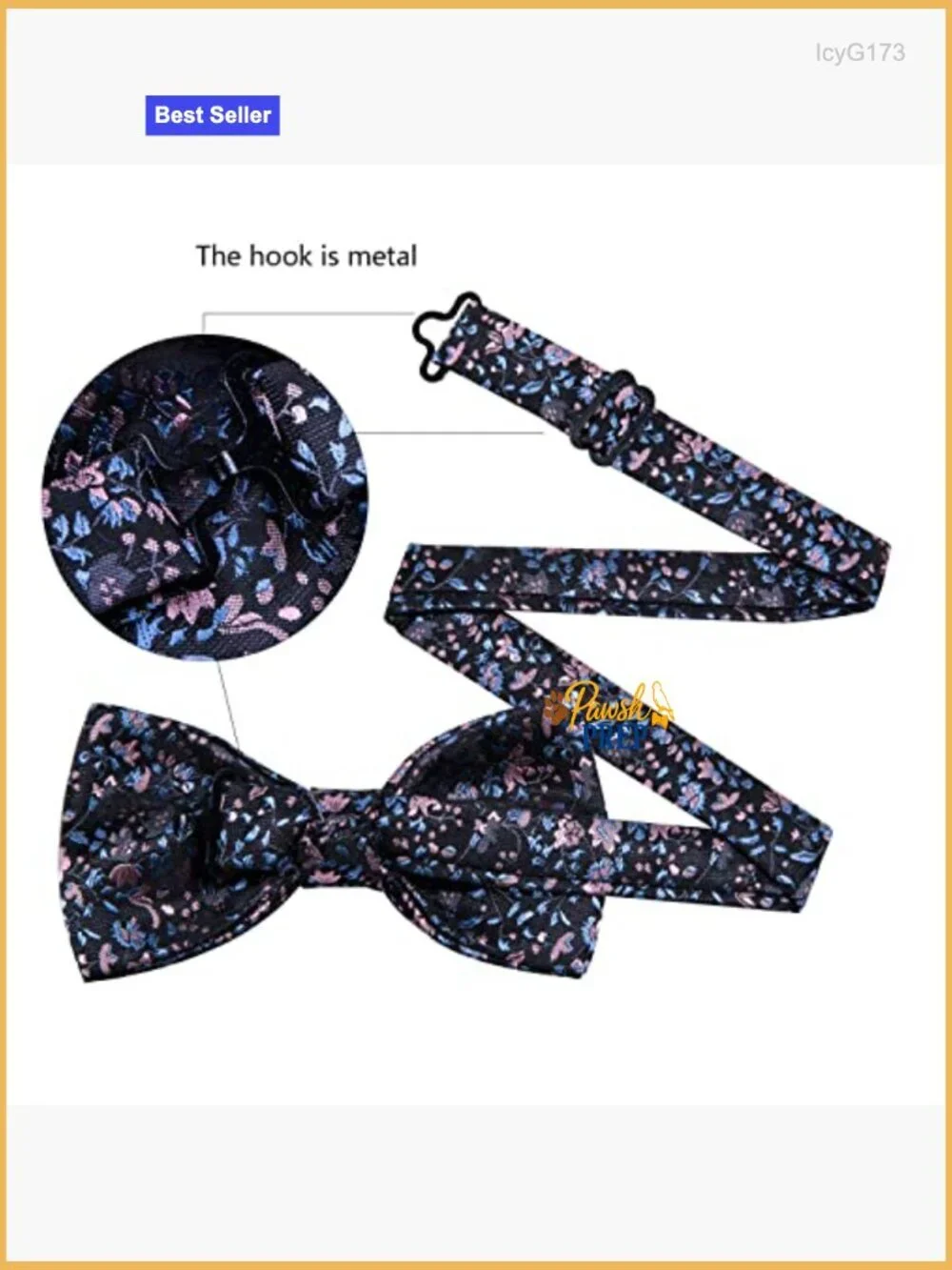 Men's Silk Bow Tie Set with Pocket Square and Cufflinks for Formal Events